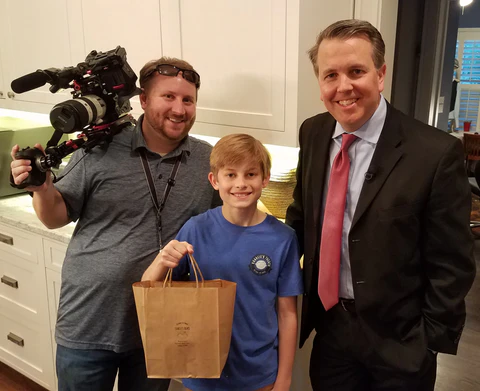 Charlie with Jason and Taylor of WFAA - Channel 8