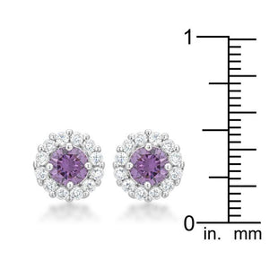 Bella Bridal Earrings in Purple - Jewelry Xoxo