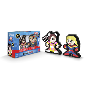 Pixel Pals Marvel Gamerverse Captain Marvel vs. Chun-Li - Pixel Pals – A &  C Games