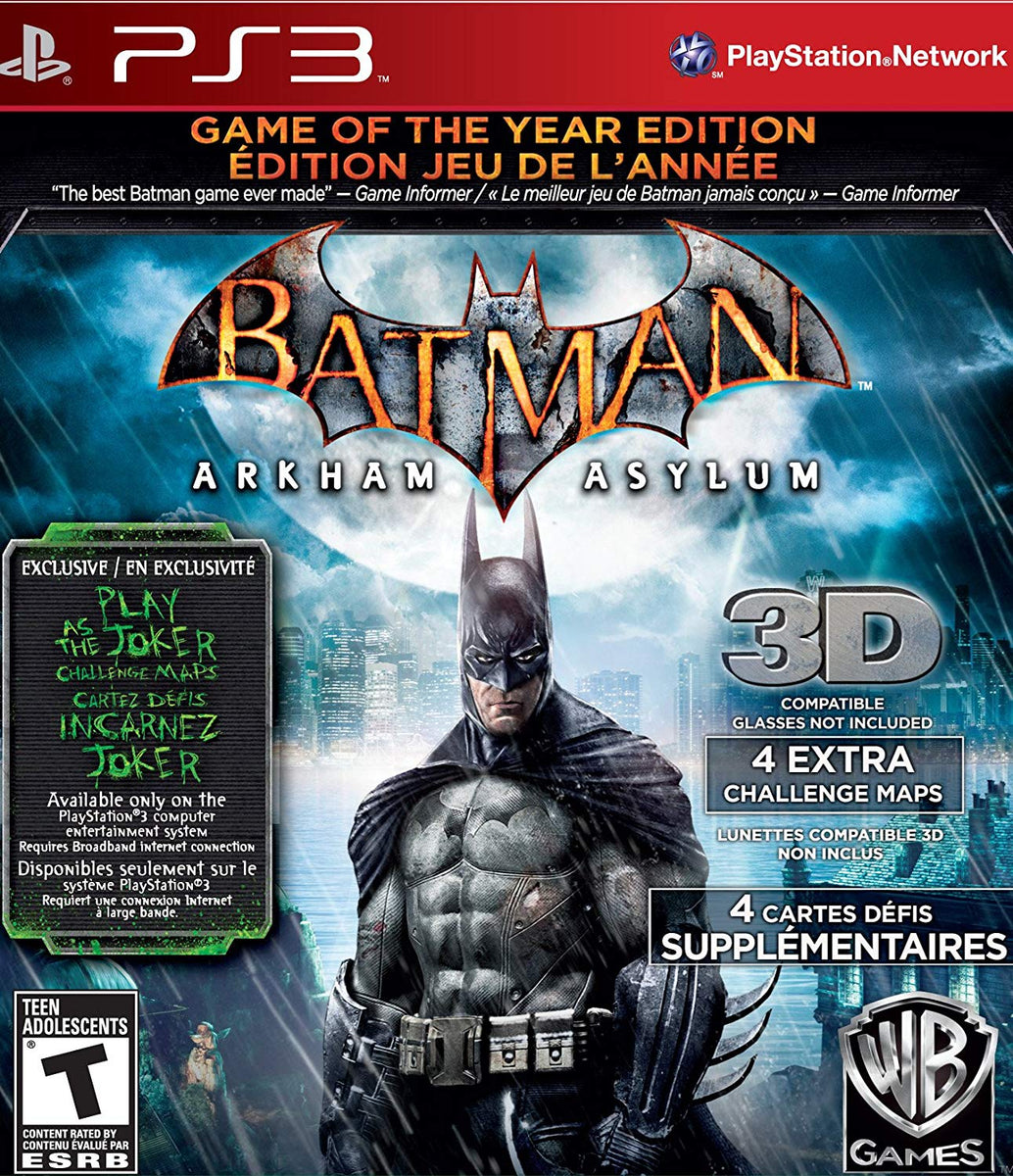 Batman: Arkham Asylum Game of the Year Edition - PS3 (Pre-owned) – A & C  Games