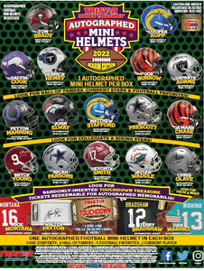 2022 Tristar Hidden Treasures Autographed Football Mini Helmet Box