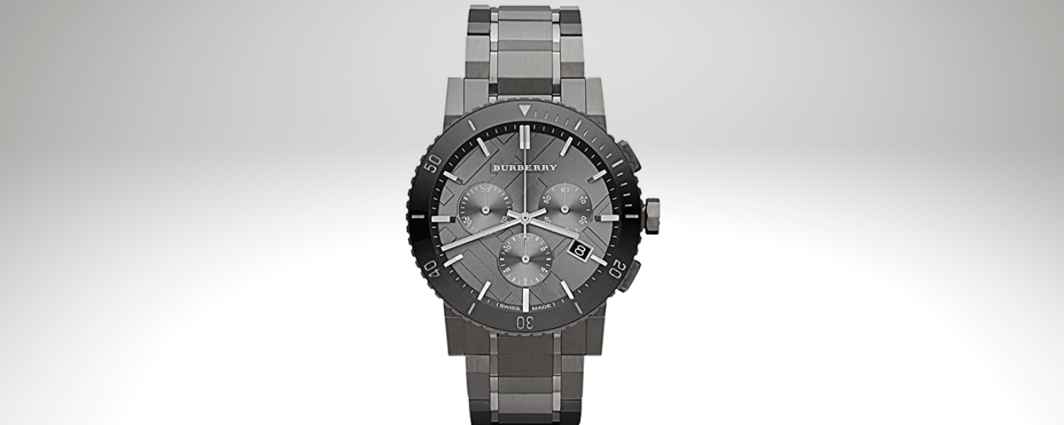 Burberry Men's Watch Chronograph The City Gunmetal Grey BU9381