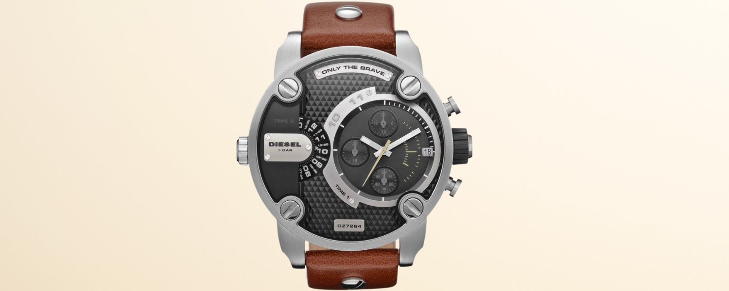 Diesel Men's Chronograph Watch Little Daddy Brown