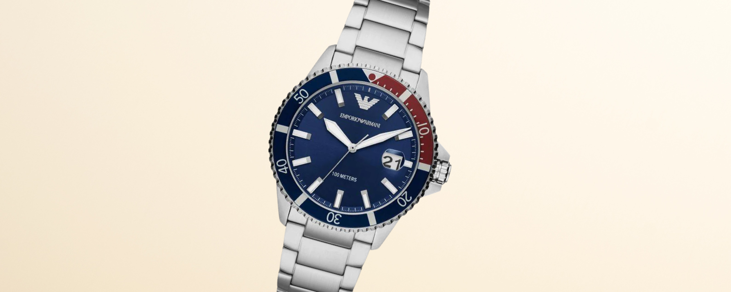 Emporio Armani Men's Diver Watch Steel Blue AR11339