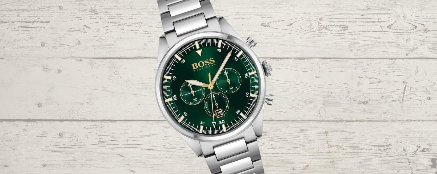 Hugo Boss Men's Watch Chronograph Pioneer Green