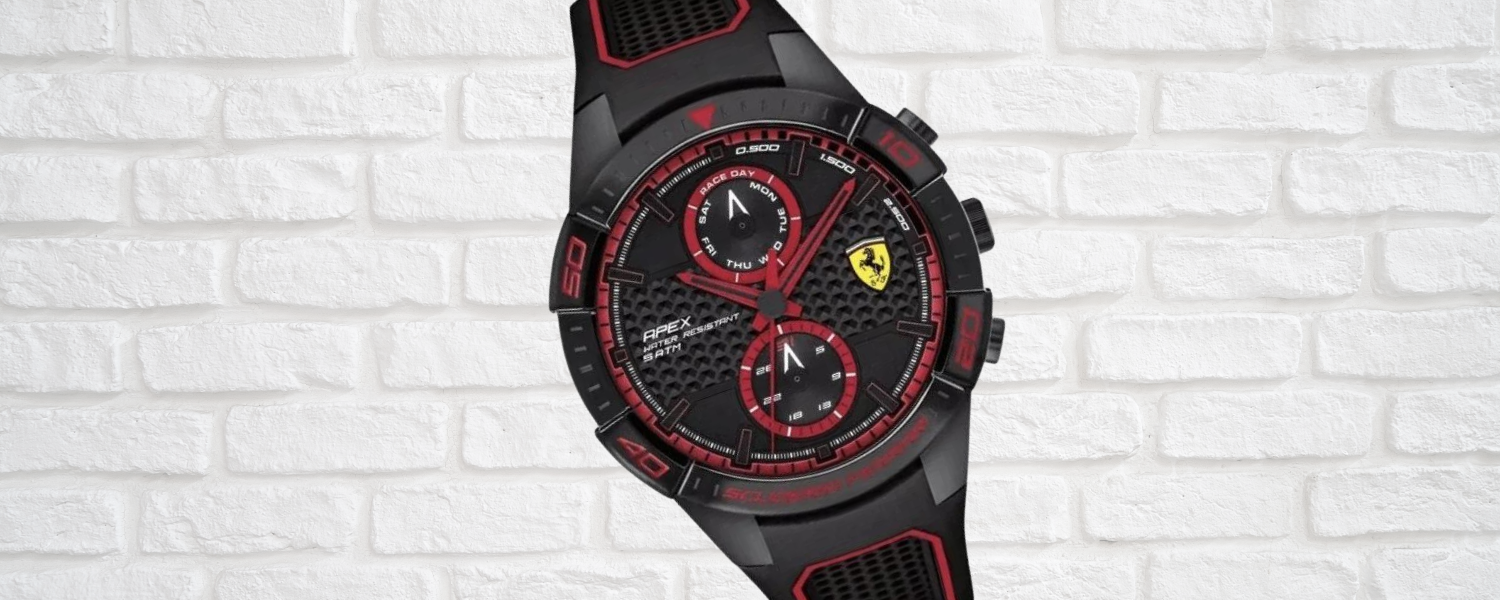 Scuderia Ferrari Watch Apex Multi-FX Black Red Silicone