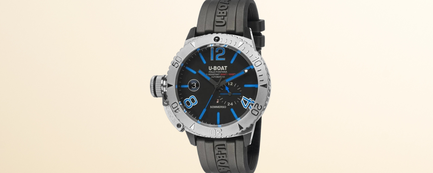 U-Boat Automatic Watch Sommerso Diver Blue