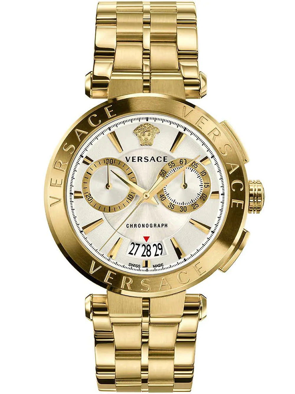Versace Men's Watch Aion Chronograph 45mm White Silver VE1D00319