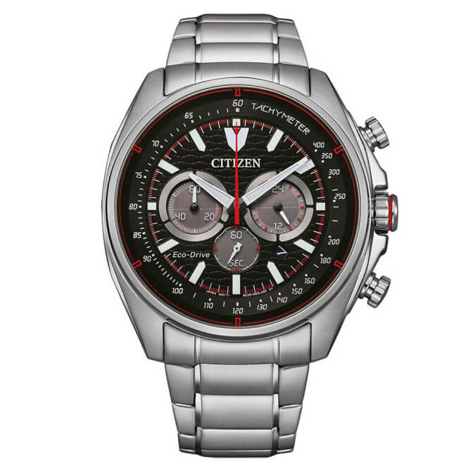 Citizen Men\'s Watch & Crystals Watches – Eco-Drive BM7550-87E Black Aviator