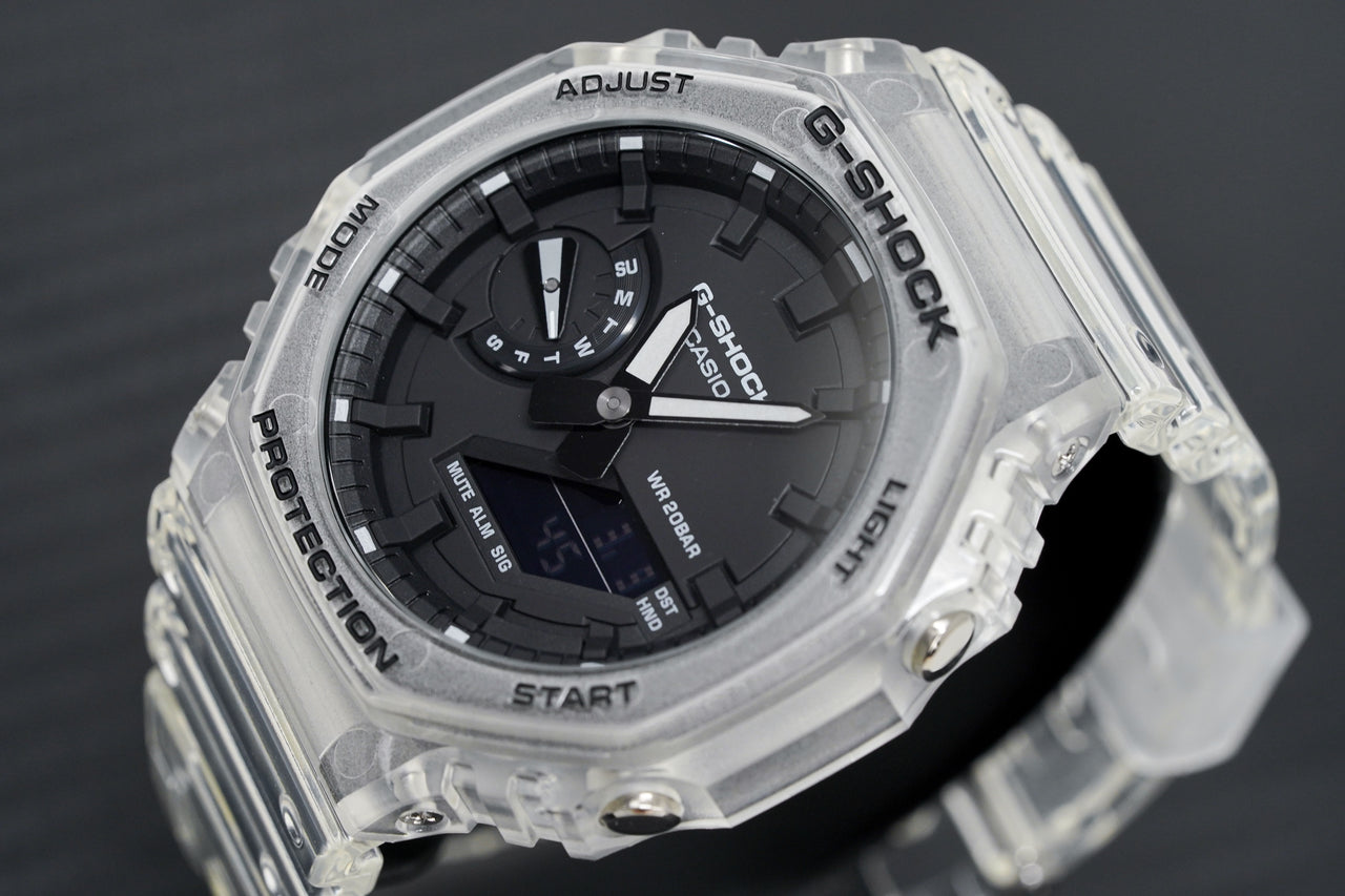 Casio G-Shock Watch Skeleton Series Clear White GA-2100SKE-7AER – Watches & Crystals