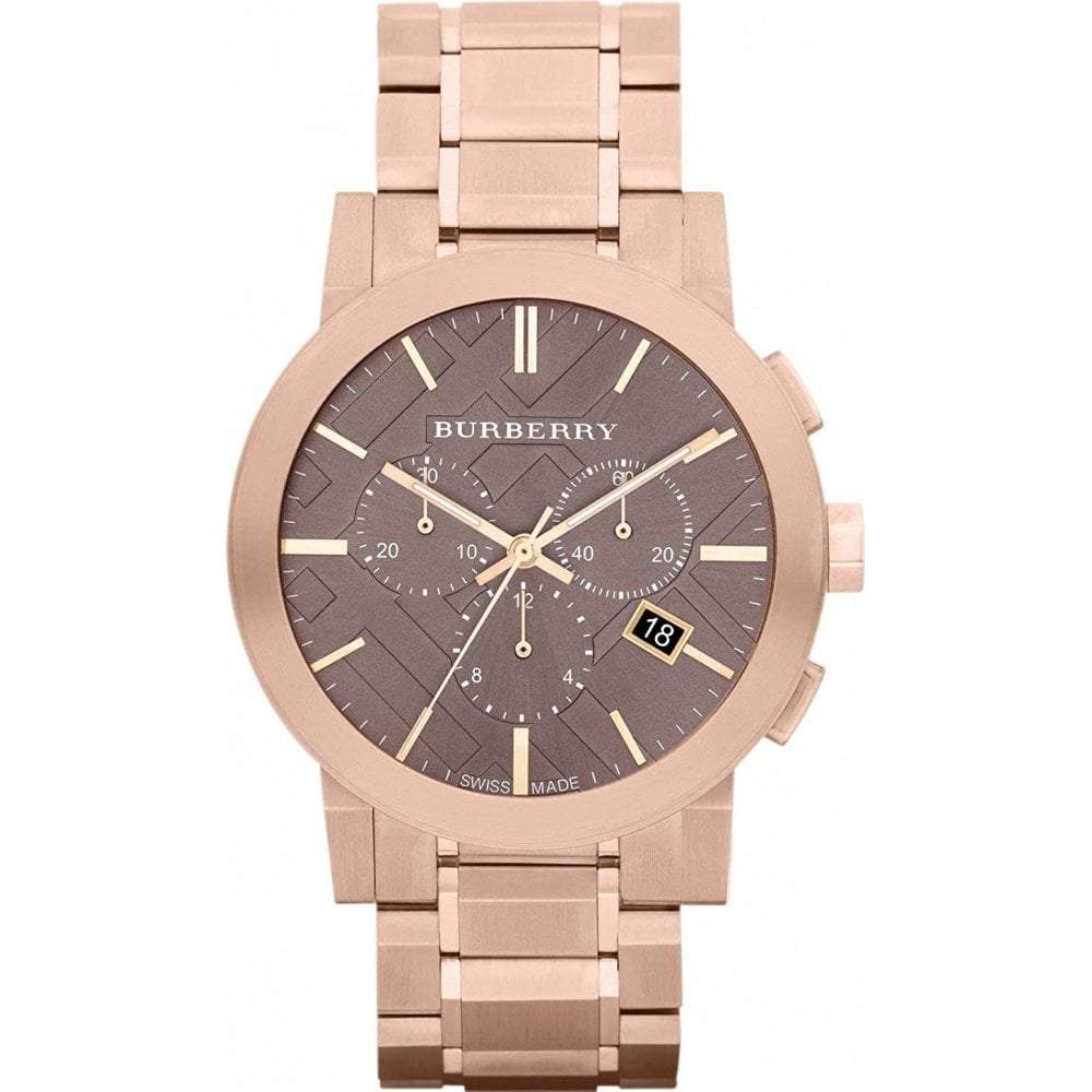 Burberry Men's Watch Chronograph The City Rose Gold BU9353 – Watches &  Crystals