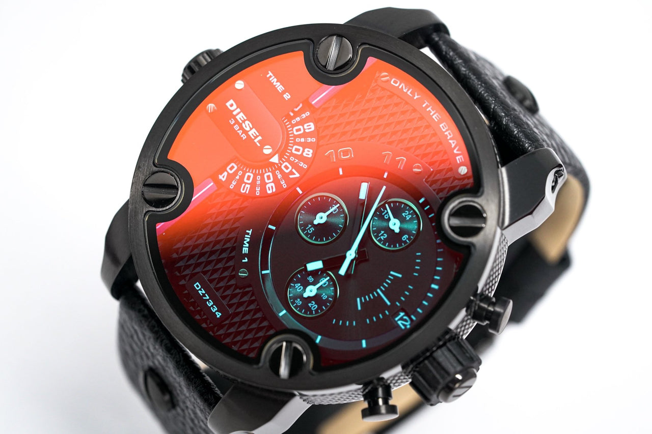 Diesel Men's Chronograph Watch Little Daddy Orange Black – Watches &  Crystals