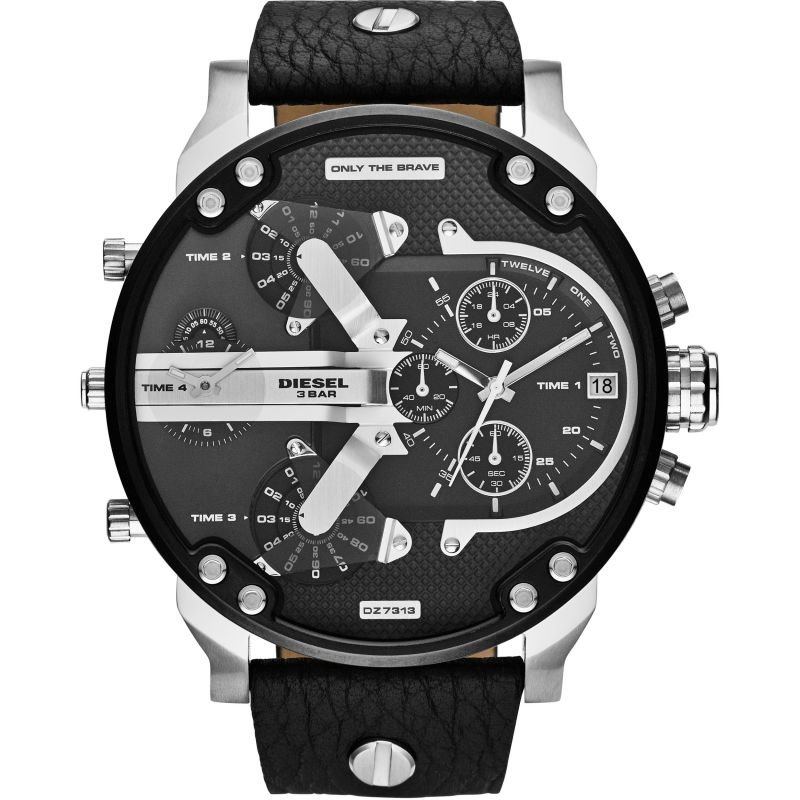 Diesel Men's Watch Chronograph Mr Daddy 2.0 Black Gold – Watches