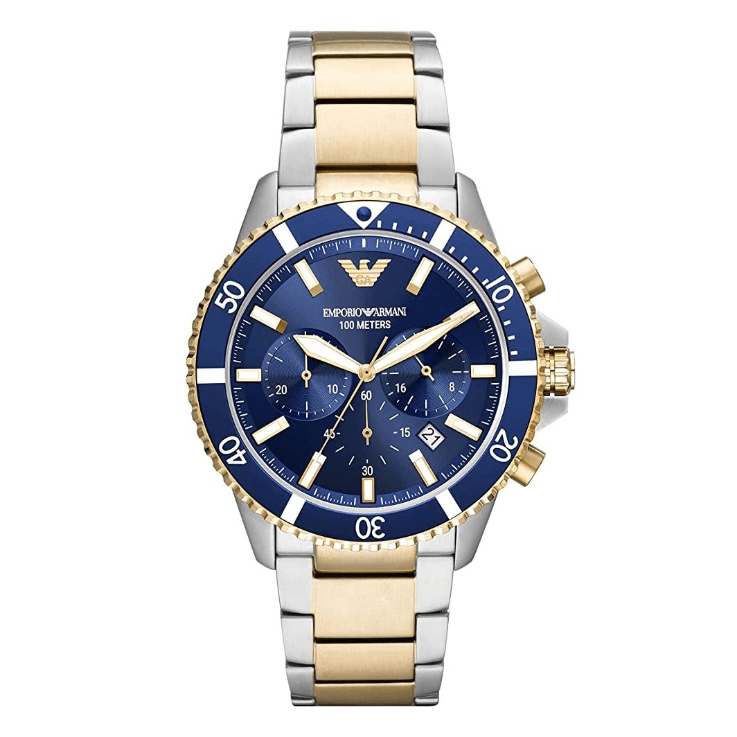 Emporio Armani Men\'s Diver Watch Steel AR11338 – Watches & Crystals | Quarzuhren