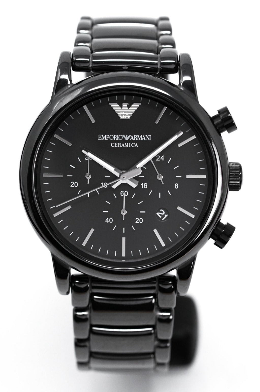 Emporio Armani Men s Chronograph Watch Ceramica Black AR1452