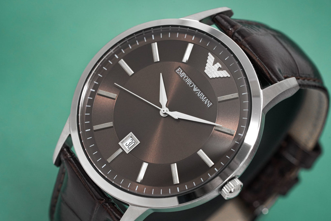 Emporio Armani Men's Renato Watch Brown AR2413 – Watches & Crystals