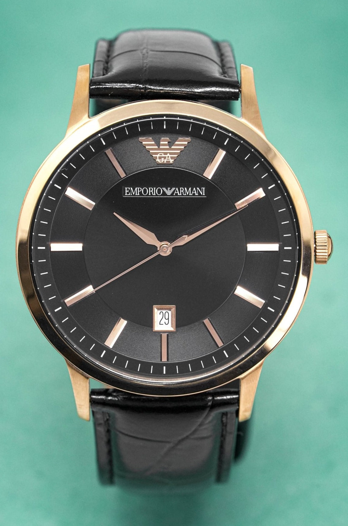 Emporio Armani Men's Renato Watch Rose Gold PVD AR2425 – Watches & Crystals