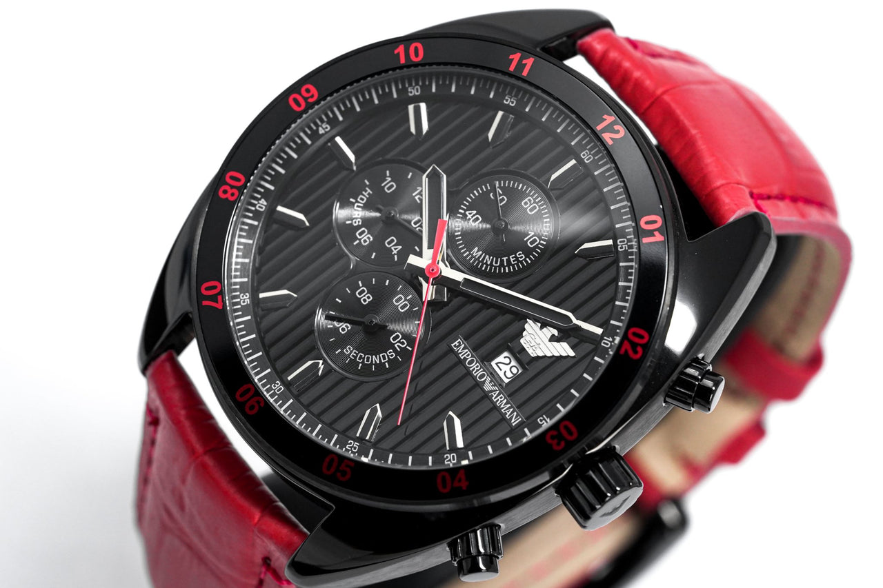 Emporio Armani Men's Sportivo Chronograph Watch Black AR5918 – Watches &  Crystals