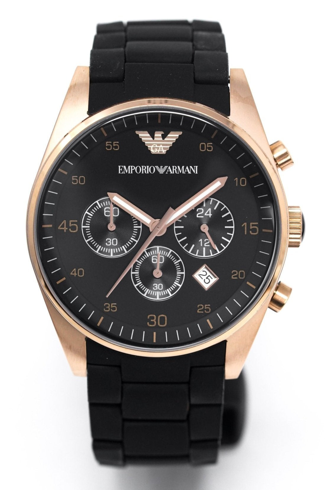 Emporio Armani Men's Sportivo Chronograph Watch Rose Gold PVD AR5905 ...