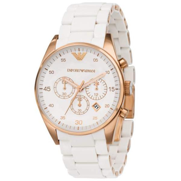 Emporio Armani Men's Sportivo Chronograph Watch Rose Gold PVD AR5919 –  Watches & Crystals