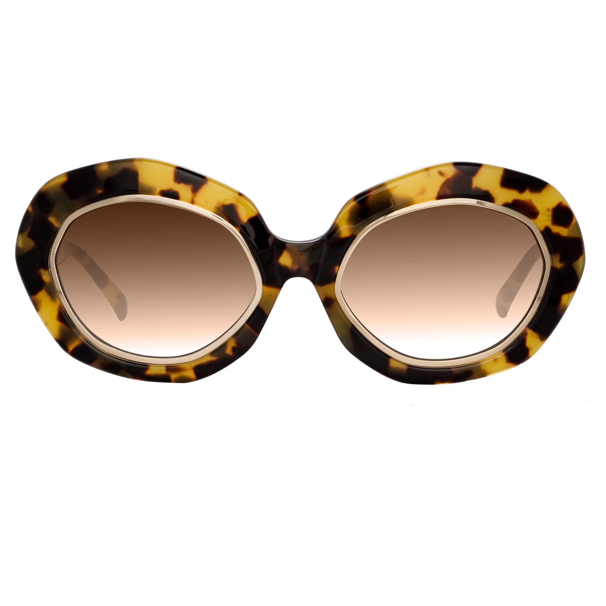 Tortoiseshell Gold Edge Designer Inspired Cat Eye Sunglasses - Product Freak