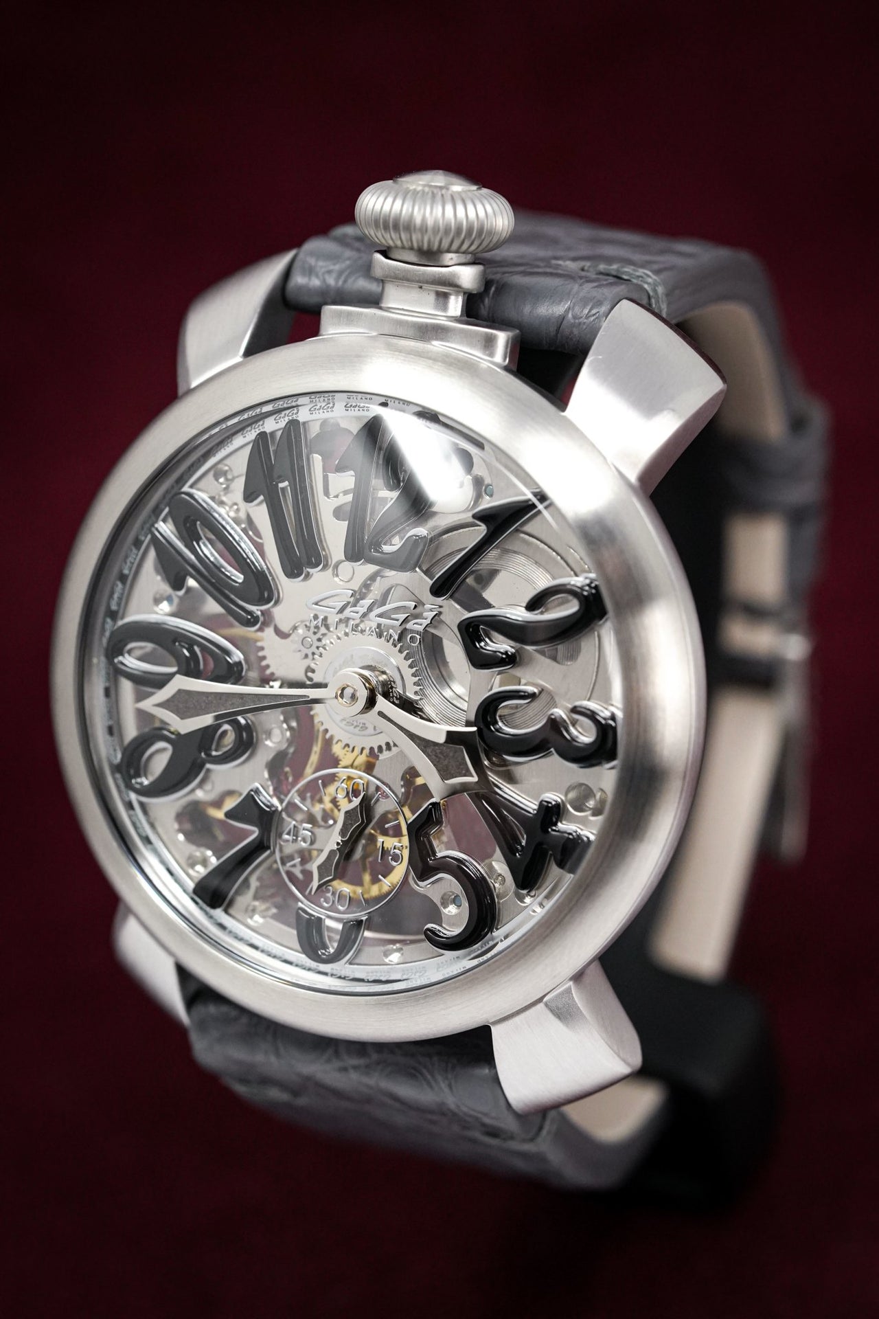 GaGà Milano Skeleton 48MM Grey – Watches & Crystals