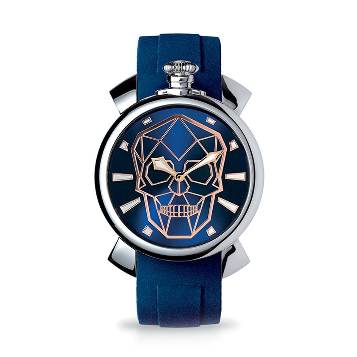 Gaga Milano Watch Slim 46 Bionic Skull Black PVD 5082.BS01 