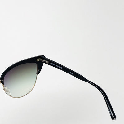 Matthew Williamson Sunglasses Cat Eye Black Aluminium with Peach Lenses MW180C4SUN - Watches & Crystals