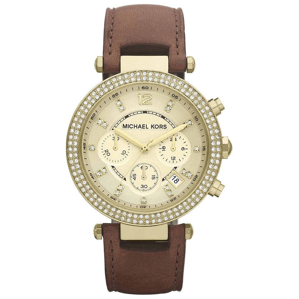 Total 49+ imagen michael kors brown strap watch