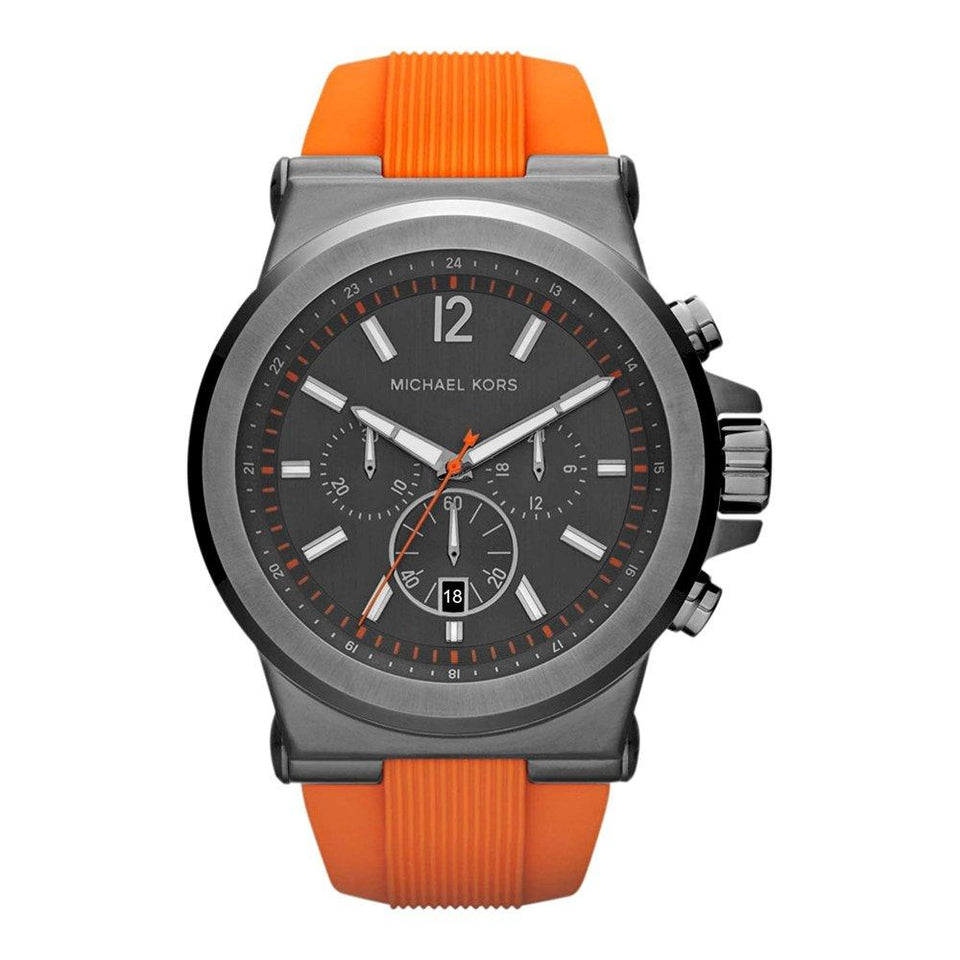 Michael Kors MK8383 Dylan Gunmetal Silicone Watch 48mm
