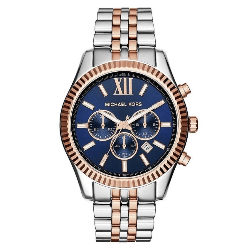 Round Michael Kors Watch For Formal Model NameNumber Gold Blue