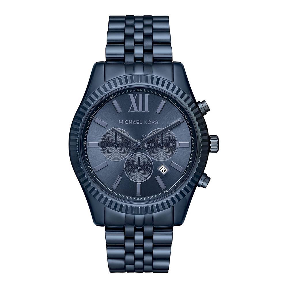 Michael Kors Watch Lexington Chronograph Navy Blue MK8480 – Watches &  Crystals