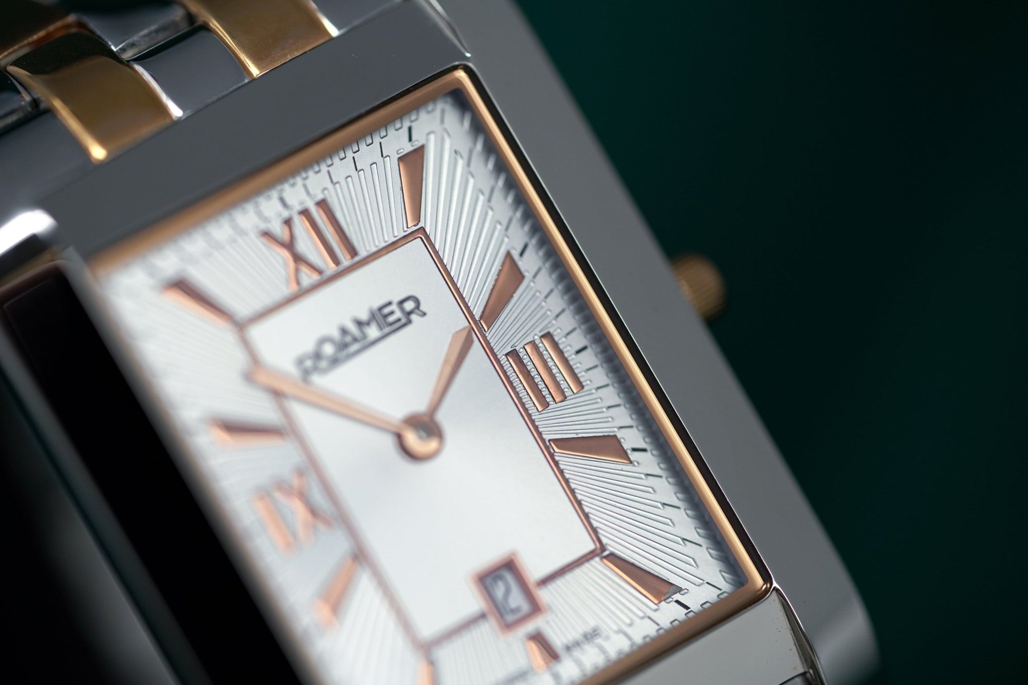 Roamer Classic Vanguard Rectangular Date Roman Numerals - Watches &amp; Crystals