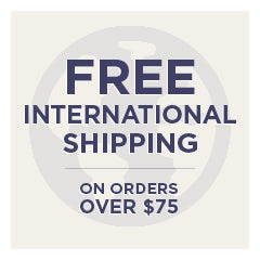 Free International Shipping over $75