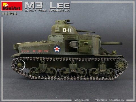 Miniart 1 35 M3 Lee Early Production Tank W Full Interior New Tool Kit