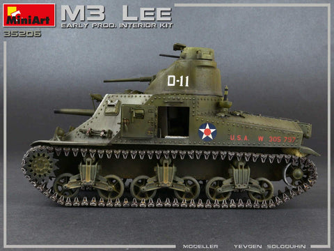 Miniart 1 35 M3 Lee Early Production Tank W Full Interior New Tool Kit