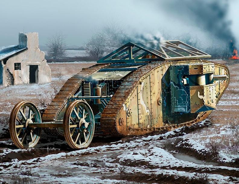 Who introduced the technology of the tank at the First Battle of Somme