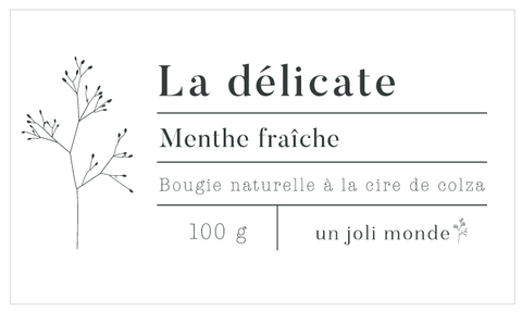 Etiquette modèle E Délicate