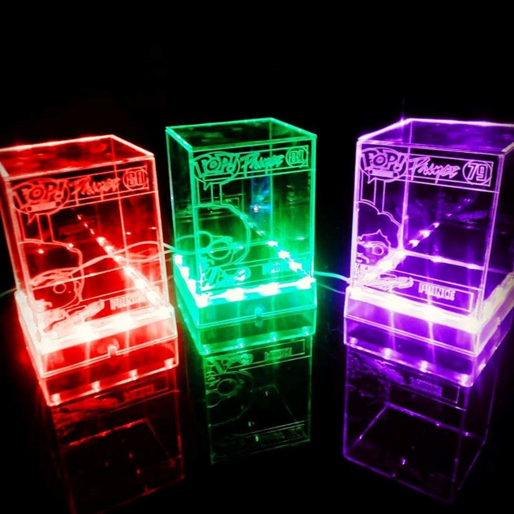 Oprichter Hedendaags hongersnood 630laser - Acrylic LED Box Csase for Unboxed Funko Pop Custom Made Any Pop  - 630laser