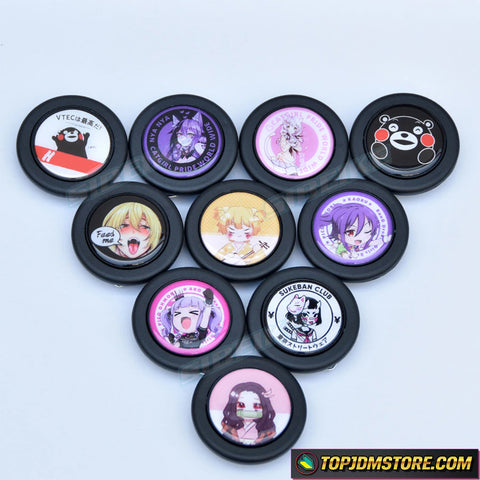 Catgirl Pride Pink Anime Horn Button