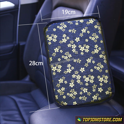 Cherry Blossom Pattern Car Console Cover