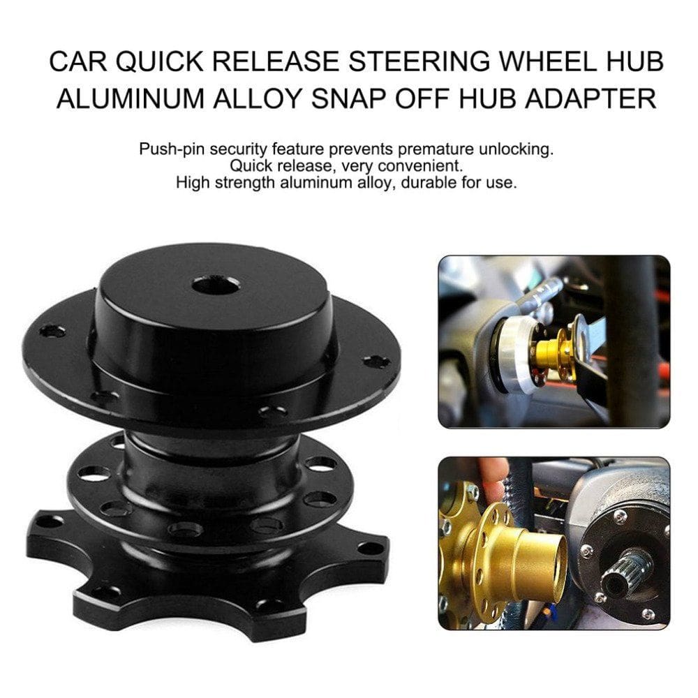 Universal Steering Wheel Quick Release 6-Hole Steering Wheel Hub (Gold)