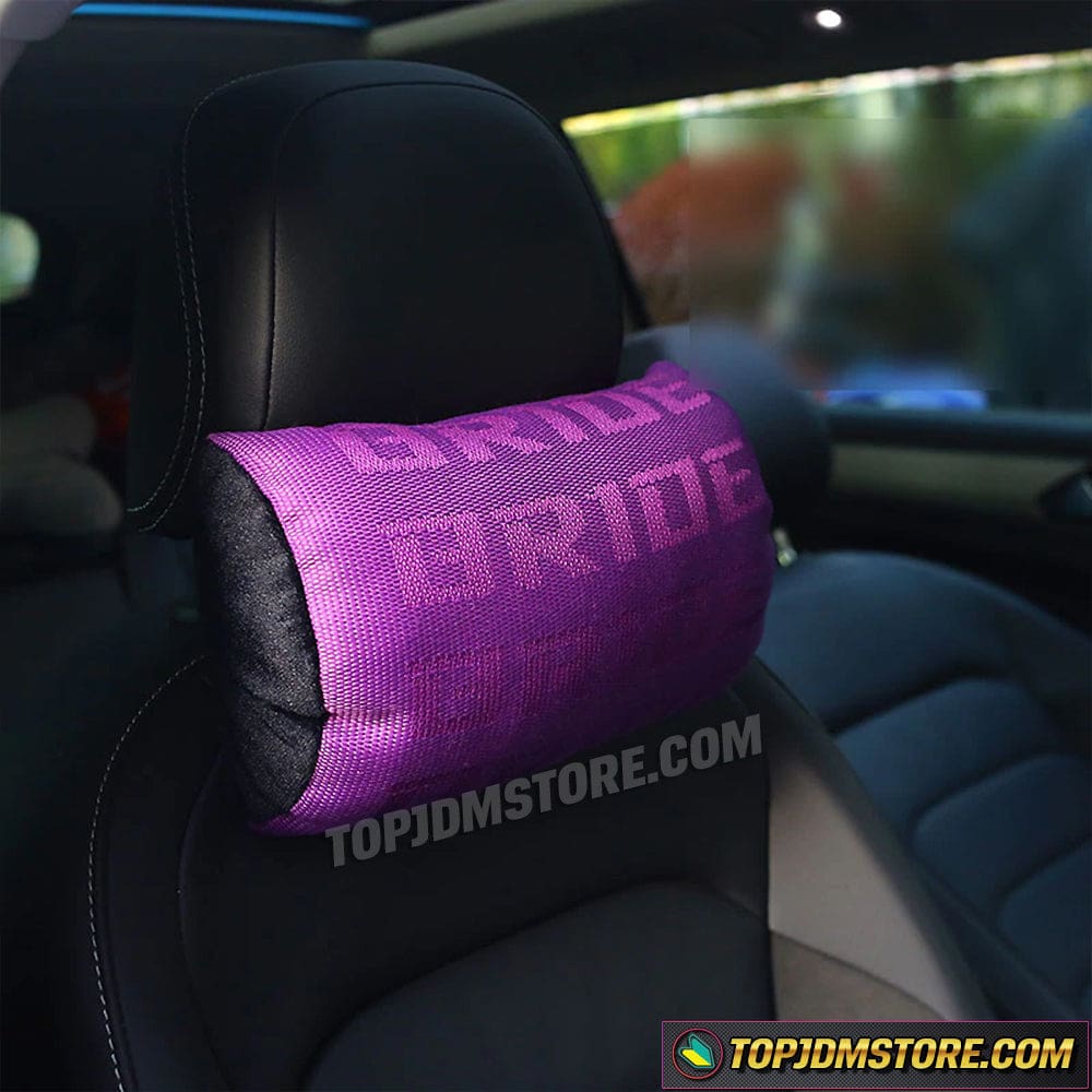 1Pcs Soft Pillow JDM Style BRIDE Neck Pillow Universal Car Fabric