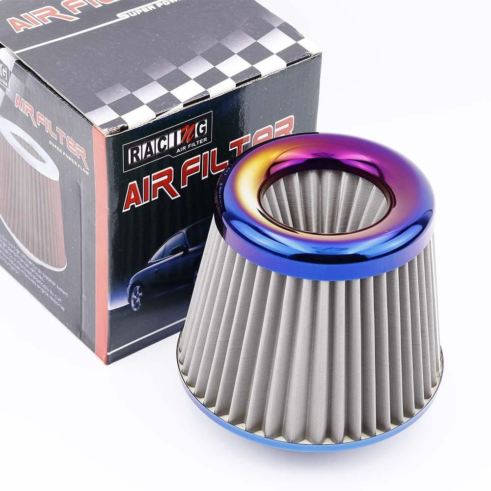 JDM Burnt Blue Racing High Flow Power Air Intake Filter Cone 3