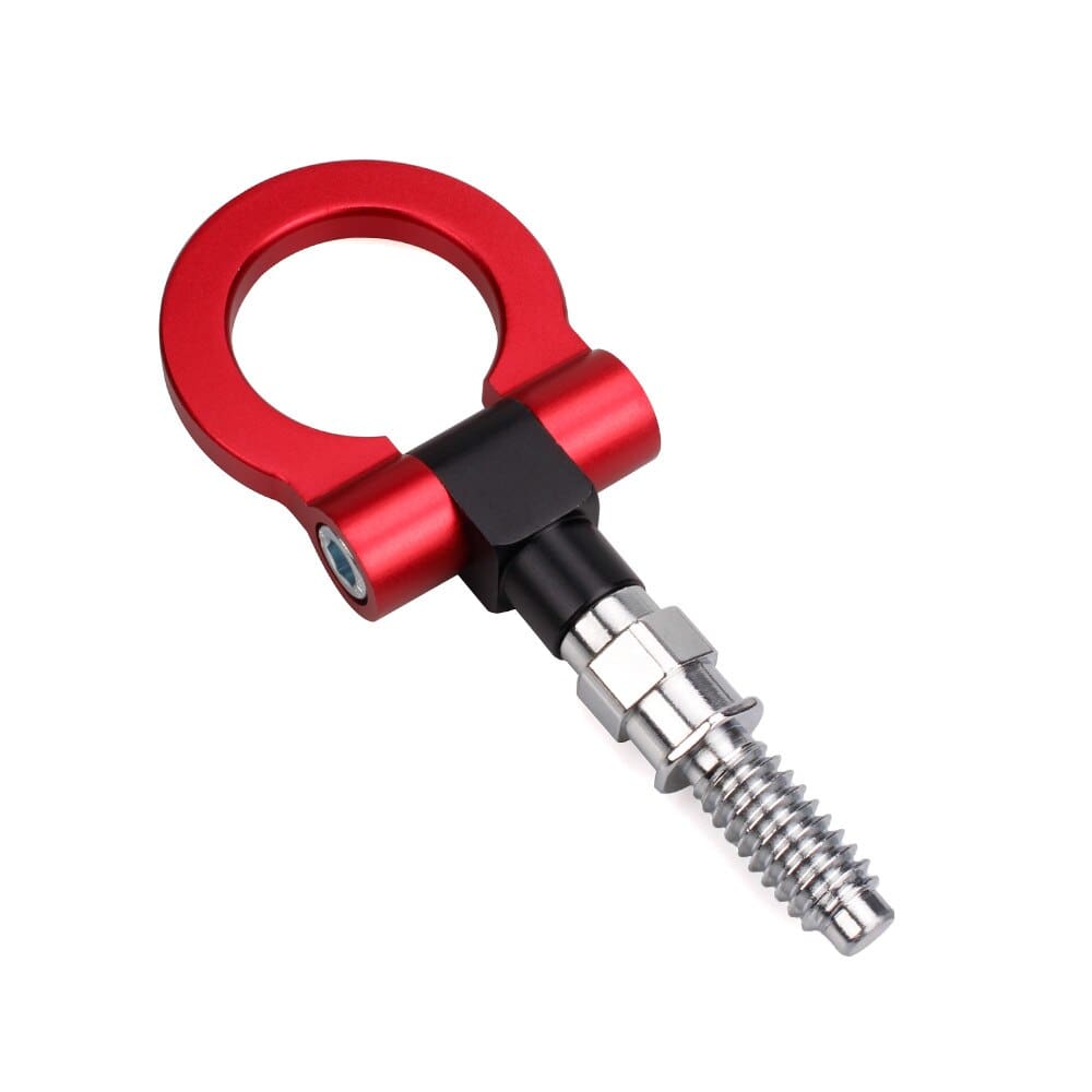 RED JDM FOLDING RING SCREW ON FRONT/REAR BUMPER TOW HOOK FOR