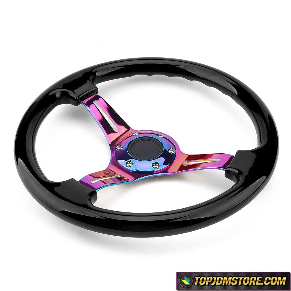 14Inch Carbon Style Heart Shape Steering Wheel Car Modified JDM Racing  Sport Steering Wheel with Anime Horn Button - AliExpress