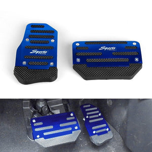 Blue] Non Slip Automatic Gas Brake Foot Pedal Pad Cover Car Auto