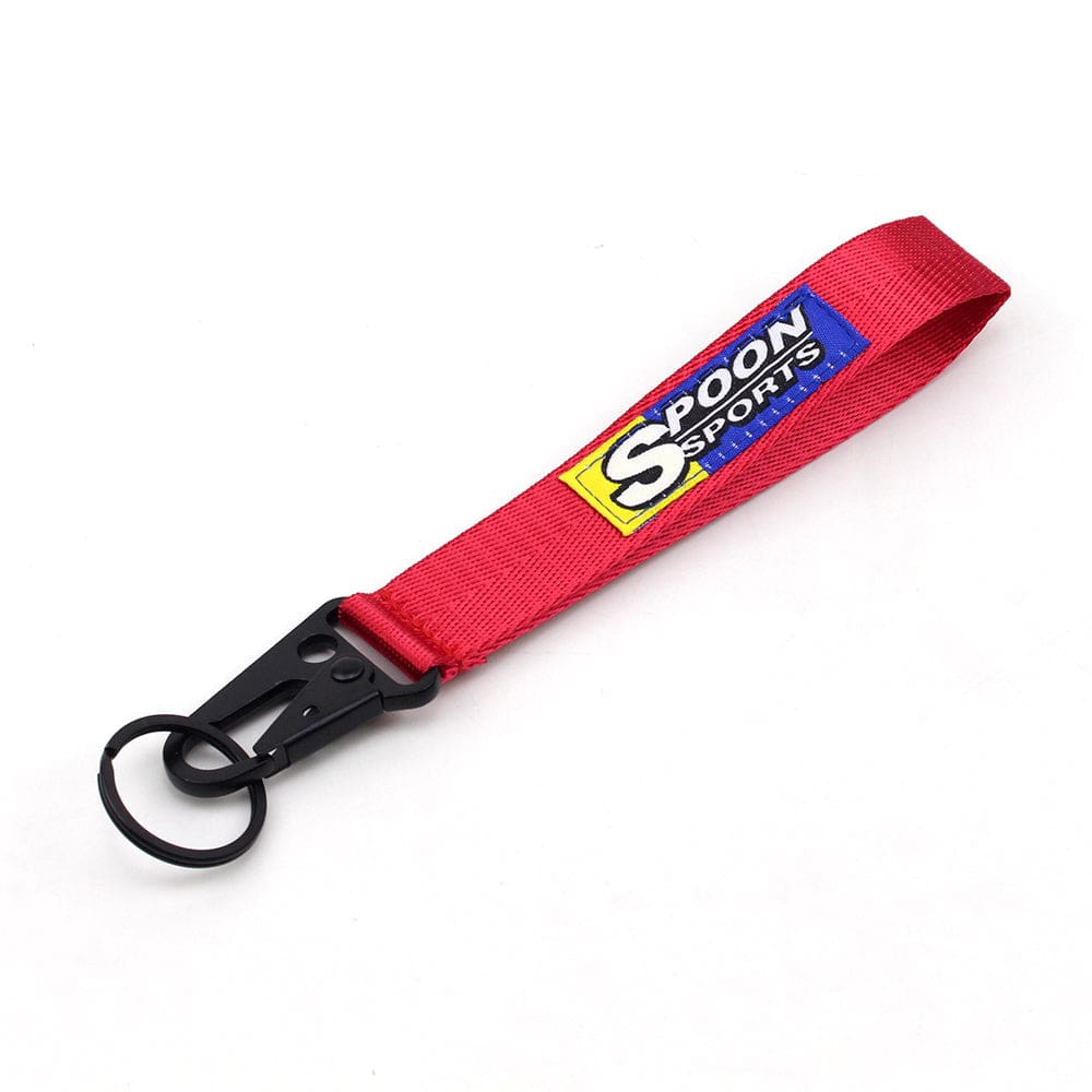 Spoon Sports JDM Keychain Jet Tag Key Ring Navy