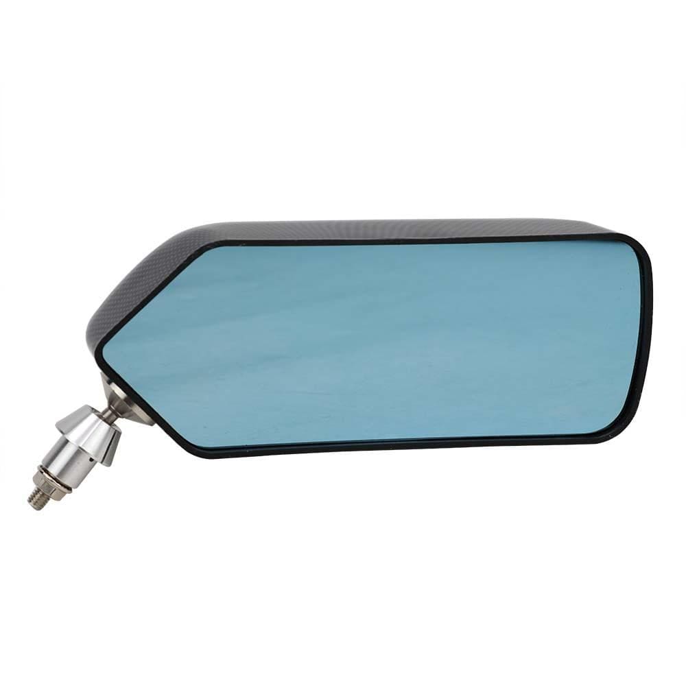 F1 Style Racing Carbon Fiber Side Mirrors Universal Blue Burned