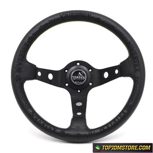 14inch Universal Racing Heart Steering Wheel Wood Chrome Spoke Girl  Steering Wheel with Anime Horn